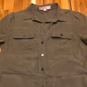 Loft Dark Green Utility Romper Size 0